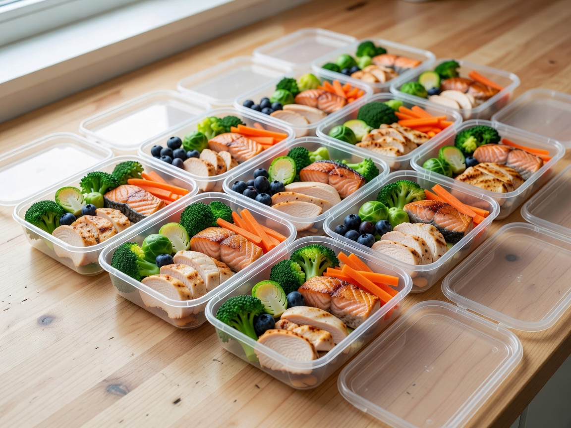 Nutritious healthy food prep meal for high performance training